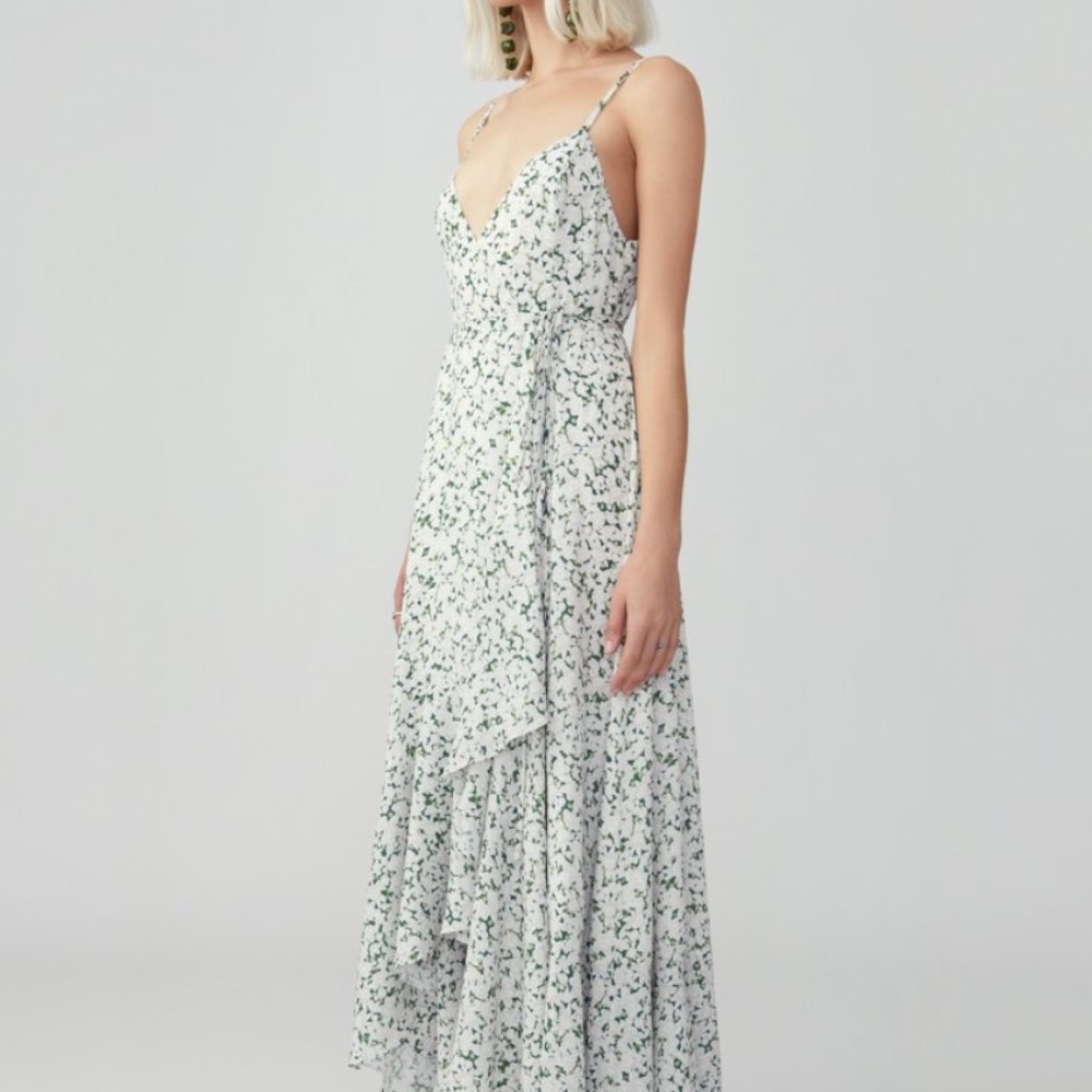 Ruffle Skirt Wrap Dress (Fame & Partners, Size 6) - Picture 5 of 9